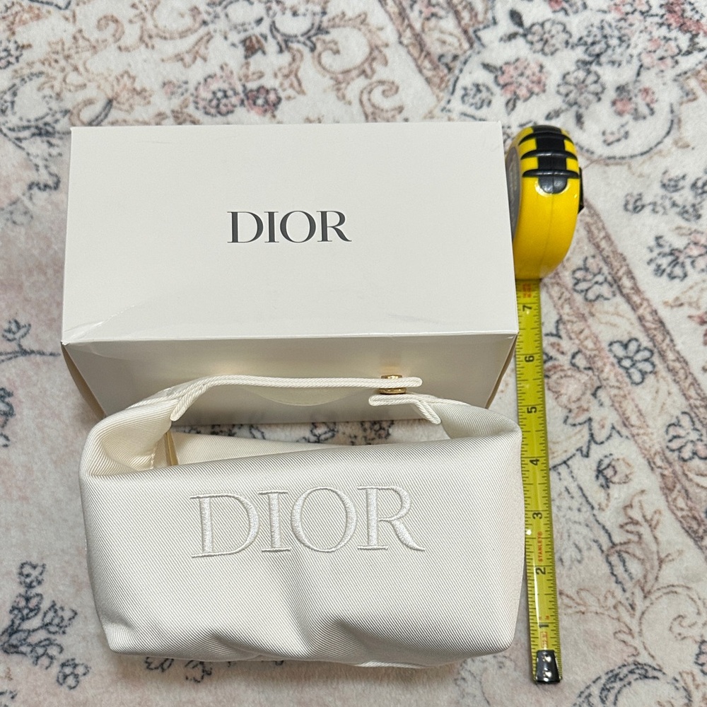 Dior Cream Cosmetic Pouch